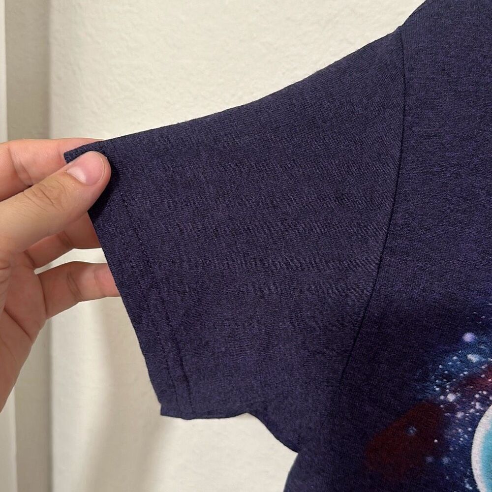 Gildan‎ Mens Dark Purple Alien Outer Space Graphic T-Shirt Size Small - Picture 3 of 6